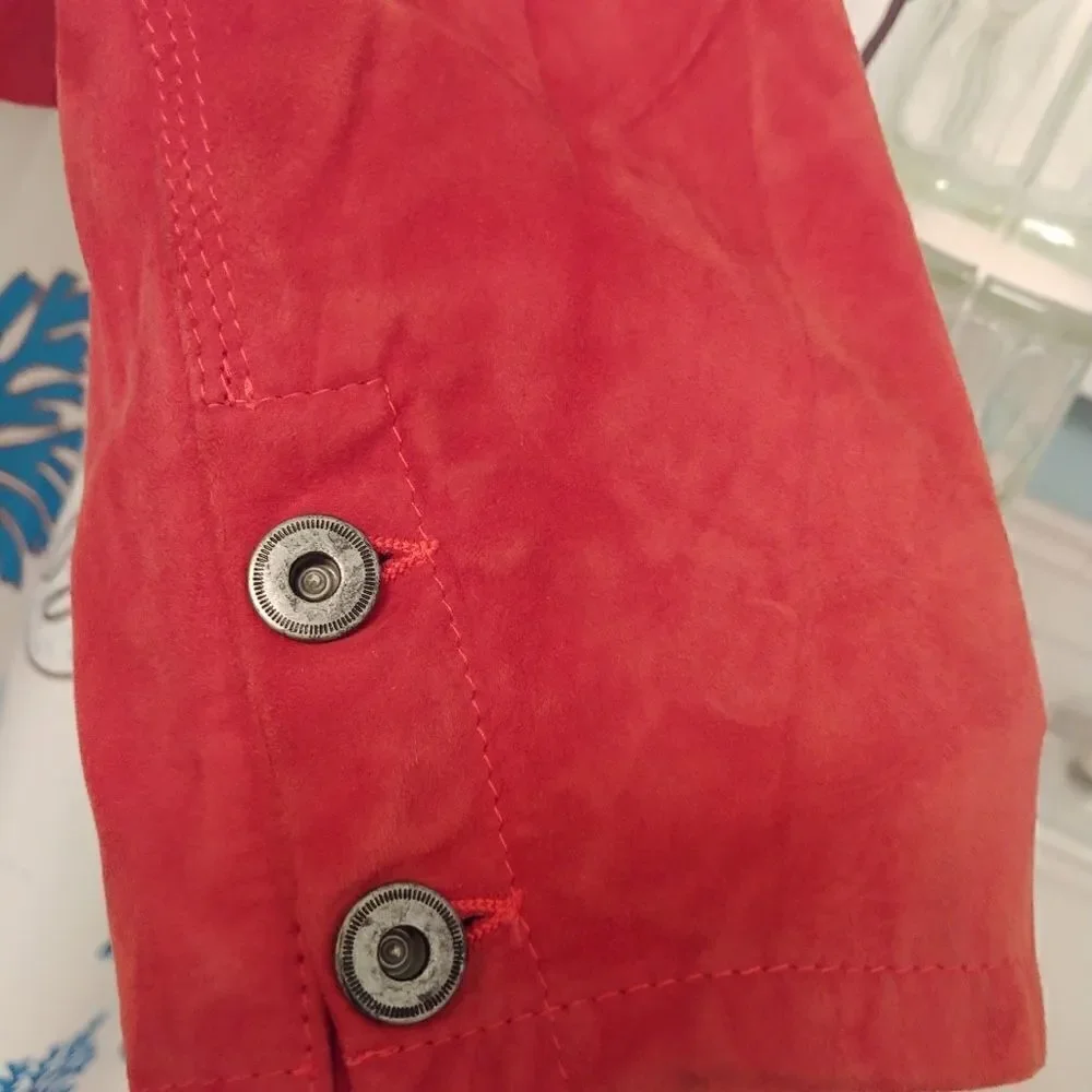 KOC Casa de la Piel Burnt Orange Lamb Suede Jacket - Picture 4 of 8